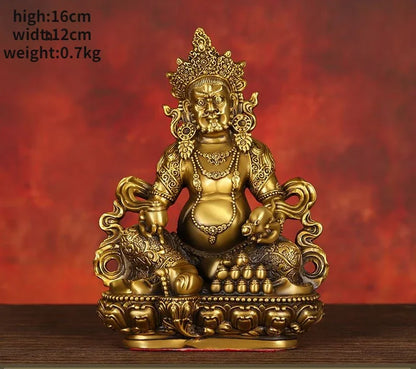 Fengshui Pure Copper God of Wealth Ornaments Buddha Statue Home Office Enshrined To Attract Wealth Statue