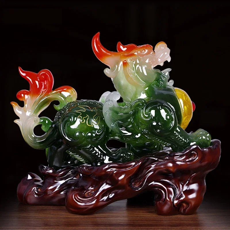 Fengshui Resin Embellishments Animal Model Lucky Ornaments Living Room Wine Cabinet Decorations Miniatures Gift
