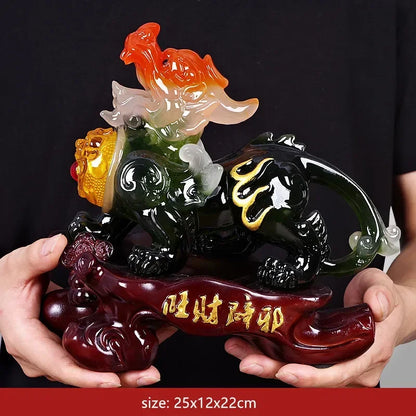 Fengshui Resin Embellishments Animal Model Lucky Ornaments Living Room Wine Cabinet Decorations Miniatures Gift