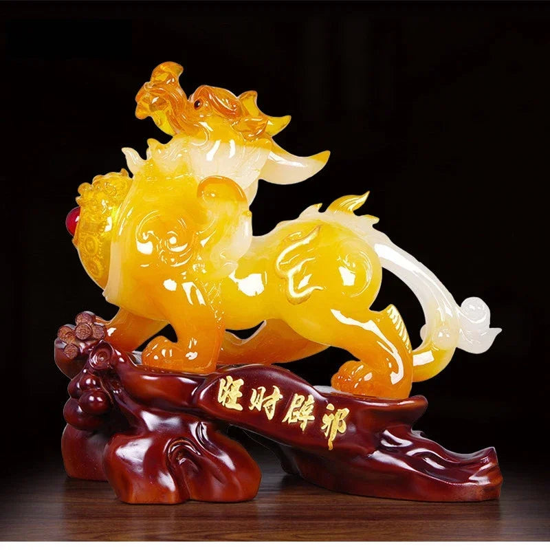 Fengshui Resin Embellishments Animal Model Lucky Ornaments Living Room Wine Cabinet Decorations Miniatures Gift