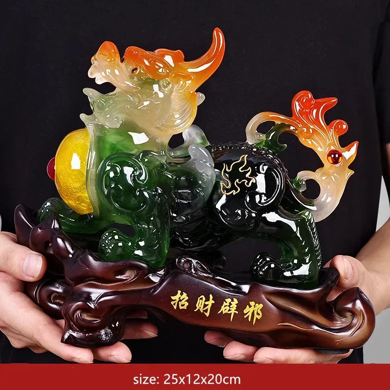 Fengshui Resin Embellishments Animal Model Lucky Ornaments Living Room Wine Cabinet Decorations Miniatures Gift