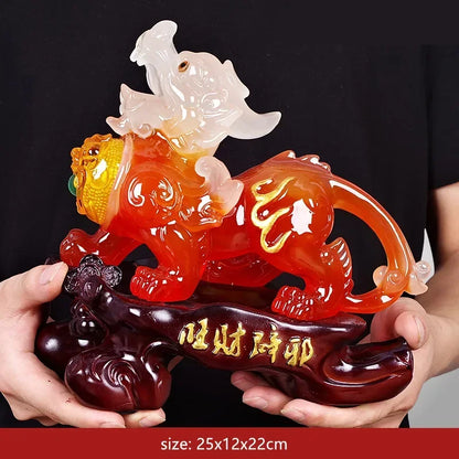 Fengshui Resin Embellishments Animal Model Lucky Ornaments Living Room Wine Cabinet Decorations Miniatures Gift