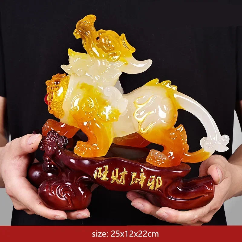 Fengshui Resin Embellishments Animal Model Lucky Ornaments Living Room Wine Cabinet Decorations Miniatures Gift