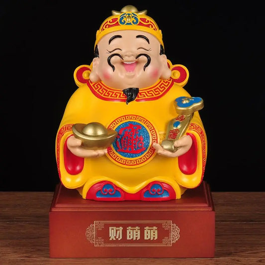 Fengshui Wealth Attraction Decoration God of Wealth Statue Home Living Room TV Cabinet Wine Cabinet Decoration Relocation Gift