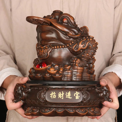 Fengshui Wealth Golden Toad Decoration Resin Crafts Home Living Room Wine Cabinet and Gateway Decoration Creative Gift