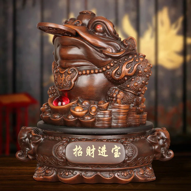 Fengshui Wealth Golden Toad Decoration Resin Crafts Home Living Room Wine Cabinet and Gateway Decoration Creative Gift