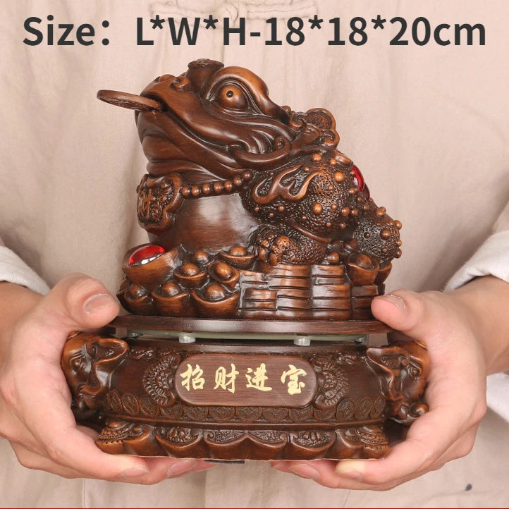 Fengshui Wealth Golden Toad Decoration Resin Crafts Home Living Room Wine Cabinet and Gateway Decoration Creative Gift