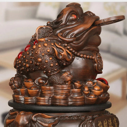 Fengshui Wealth Golden Toad Decoration Resin Crafts Home Living Room Wine Cabinet and Gateway Decoration Creative Gift