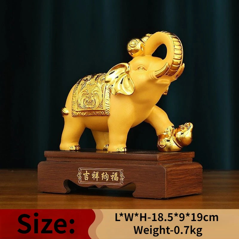 Fengshui Zhaocai Wealth Attract  Nafu Elephant Ornaments Living Room TV Cabinet Wine Cabinet Decoration Housewarming Gift