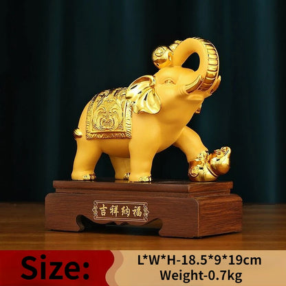 Fengshui Zhaocai Wealth Attract  Nafu Elephant Ornaments Living Room TV Cabinet Wine Cabinet Decoration Housewarming Gift