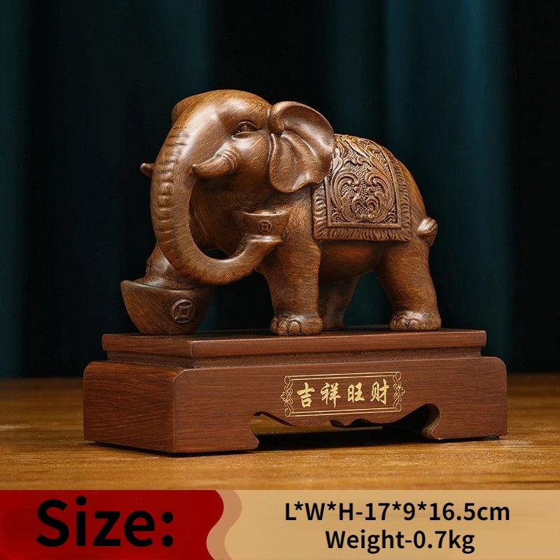 Fengshui Zhaocai Wealth Attract  Nafu Elephant Ornaments Living Room TV Cabinet Wine Cabinet Decoration Housewarming Gift