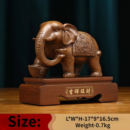 Fengshui Zhaocai Wealth Attract  Nafu Elephant Ornaments Living Room TV Cabinet Wine Cabinet Decoration Housewarming Gift
