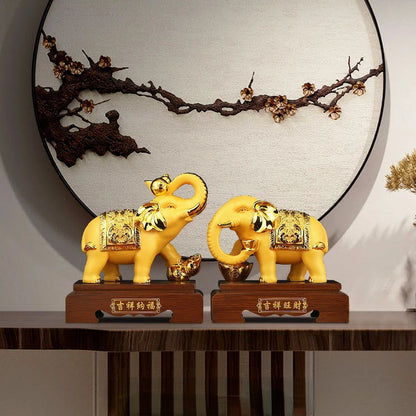 Fengshui Zhaocai Wealth Attract  Nafu Elephant Ornaments Living Room TV Cabinet Wine Cabinet Decoration Housewarming Gift