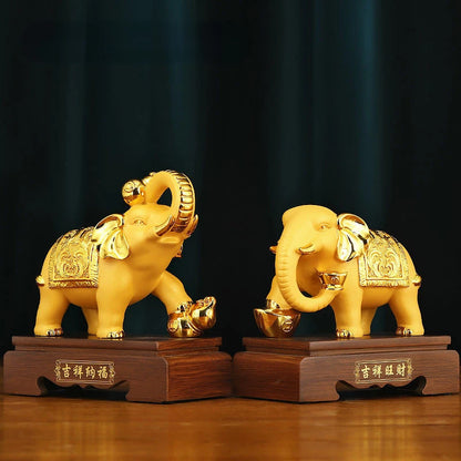 Fengshui Zhaocai Wealth Attract  Nafu Elephant Ornaments Living Room TV Cabinet Wine Cabinet Decoration Housewarming Gift