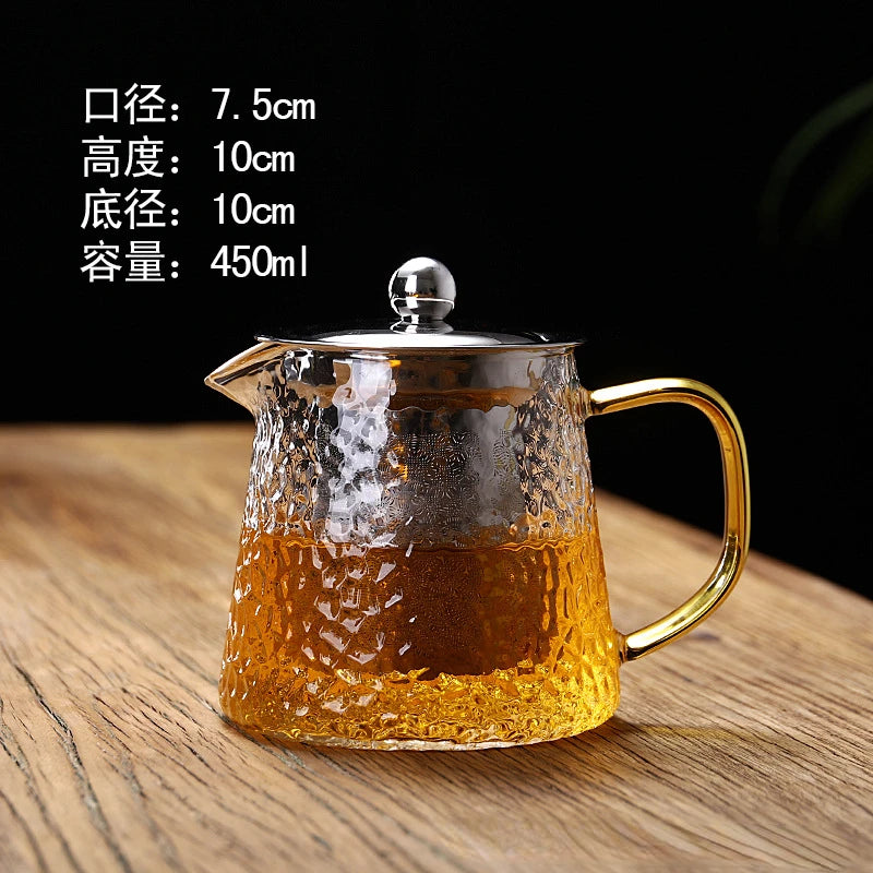 Filter Teapot Glass Cup Flower Tea Kettle Tea Maker Coffee Mug Home New Drinkware Kitchen Dining Bar Garden