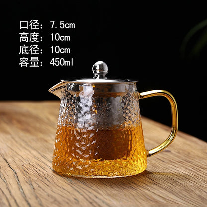 Filter Teapot Glass Cup Flower Tea Kettle Tea Maker Coffee Mug Home New Drinkware Kitchen Dining Bar Garden