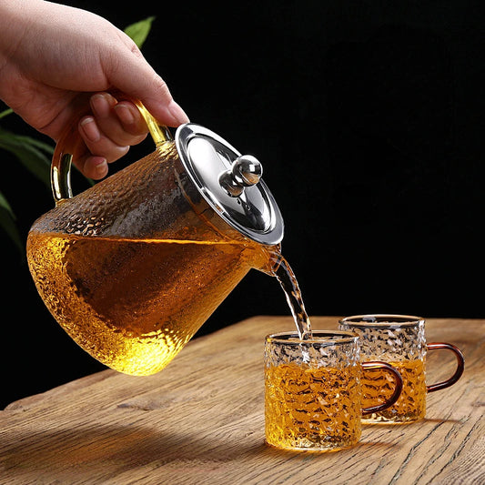 Filter Teapot Glass Cup Flower Tea Kettle Tea Maker Coffee Mug Home New Drinkware Kitchen Dining Bar Garden