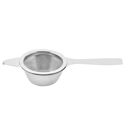 Fine Tea Strainer Filters Kongfu Stainless Steel Mesh Colander Reusable Teapot Infuser with Handle