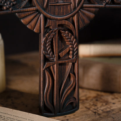 First Holy Communion Religious Wall Hanging Decoration Christian Cross Wood Carving Eucharist Chalice Cross Communion Gift