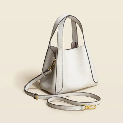 First Layer Cowhide Bag Spring Style Genuine Leather Women's Vegetable Basket Bucket Bags Designer Bag  Luxury Bag