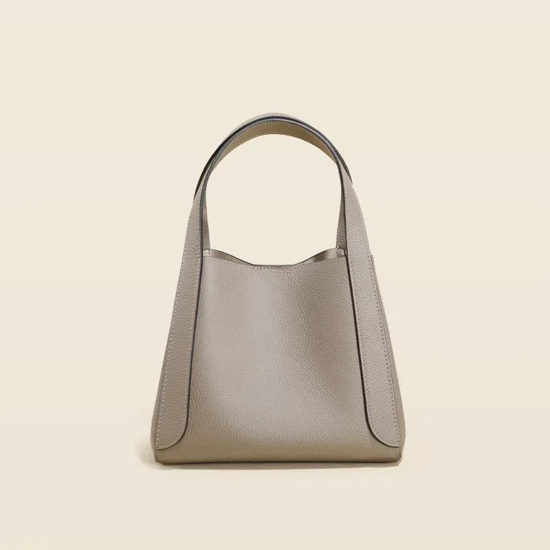 First Layer Cowhide Bag Spring Style Genuine Leather Women's Vegetable Basket Bucket Bags Designer Bag  Luxury Bag