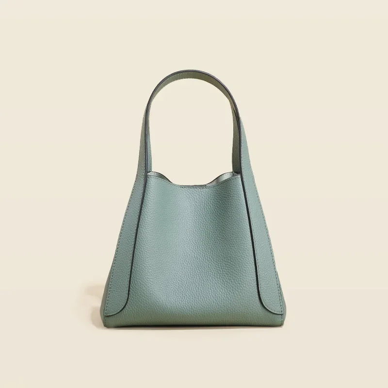 First Layer Cowhide Bag Spring Style Genuine Leather Women's Vegetable Basket Bucket Bags Designer Bag  Luxury Bag