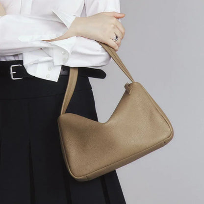 First Layer Cowhide French Shoulder Bagx Armpit Bag 2024 New Tote Bag Hand-held Genuine Leather Women's Bag Luxury Bags