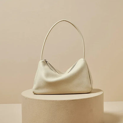 First Layer Cowhide French Shoulder Bagx Armpit Bag 2024 New Tote Bag Hand-held Genuine Leather Women's Bag Luxury Bags