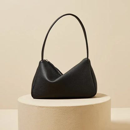 First Layer Cowhide French Shoulder Bagx Armpit Bag 2024 New Tote Bag Hand-held Genuine Leather Women's Bag Luxury Bags
