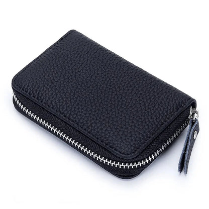 First Layer Cowhide Organ Multi-card Bag Women's Set Large Lizi Zipper Coin Purse ID Cover Card Clip
