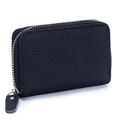 First Layer Cowhide Organ Multi-card Bag Women's Set Large Lizi Zipper Coin Purse ID Cover Card Clip