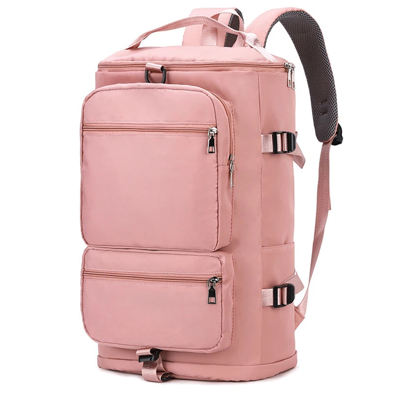 Fitness Sports Women's Shoulder Travel Backpack Multifunctional Lady Weekend Yoga Luggage Zipper Lightweight Swim Crossbody Bag