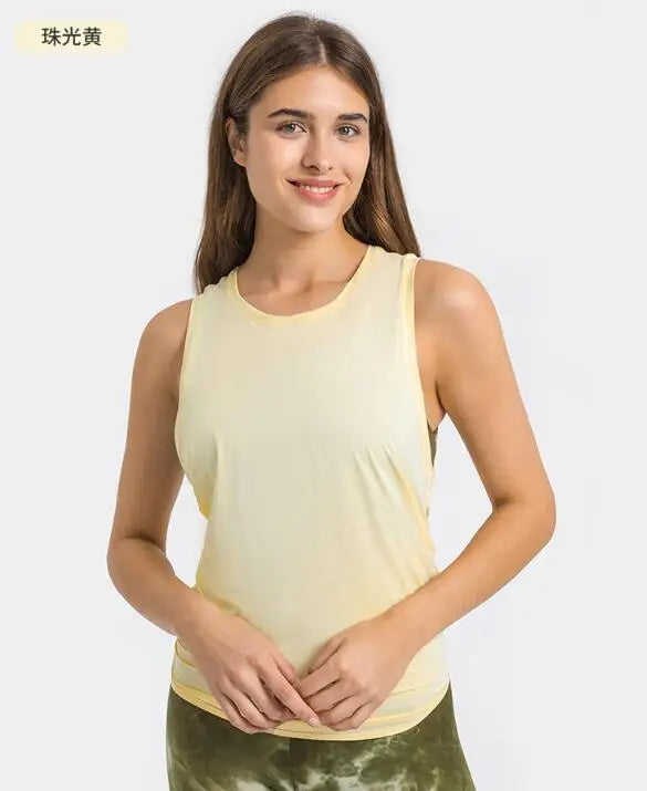 Fitness Vest Running Women's Strap Breathable Loose Sleeveless Top
