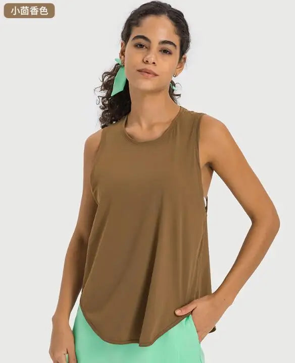 Fitness Vest Running Women's Strap Breathable Loose Sleeveless Top