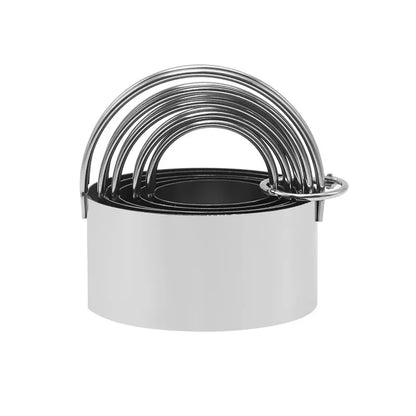 Five-Piece round Dumpling Mold Stainless Steel Wonton Dumpling Wrapper Mold Kitchen Cookie Cutter Cookie Cutter