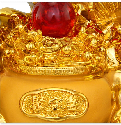 Five carp set out to attract luck feng shui fish resin gold cornucopia handicraft home decor fish statue decoration maison