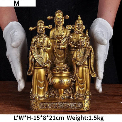 Five-road God of Wealth Furnishings Home Porch Geomantic Omen Buddha Statue Money Position Offering Rice Shop Opening Gift