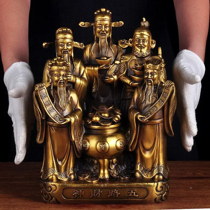 Five-road God of Wealth Furnishings Home Porch Geomantic Omen Buddha Statue Money Position Offering Rice Shop Opening Gift