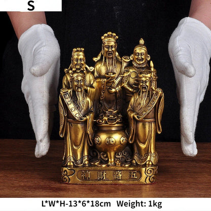 Five-road God of Wealth Furnishings Home Porch Geomantic Omen Buddha Statue Money Position Offering Rice Shop Opening Gift