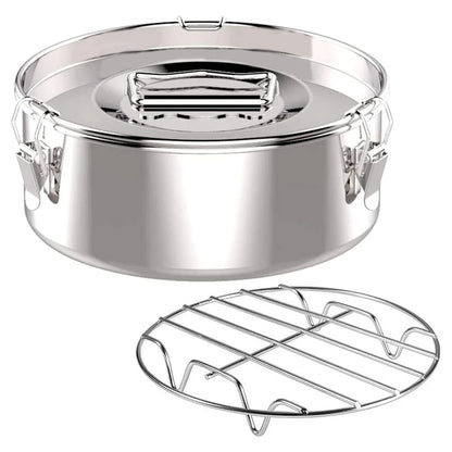 Flan Pan  Mold Stainless Steel Silver Oastry Molds Flan Mold With Lid - Flan Maker For 6 Quart Pot
