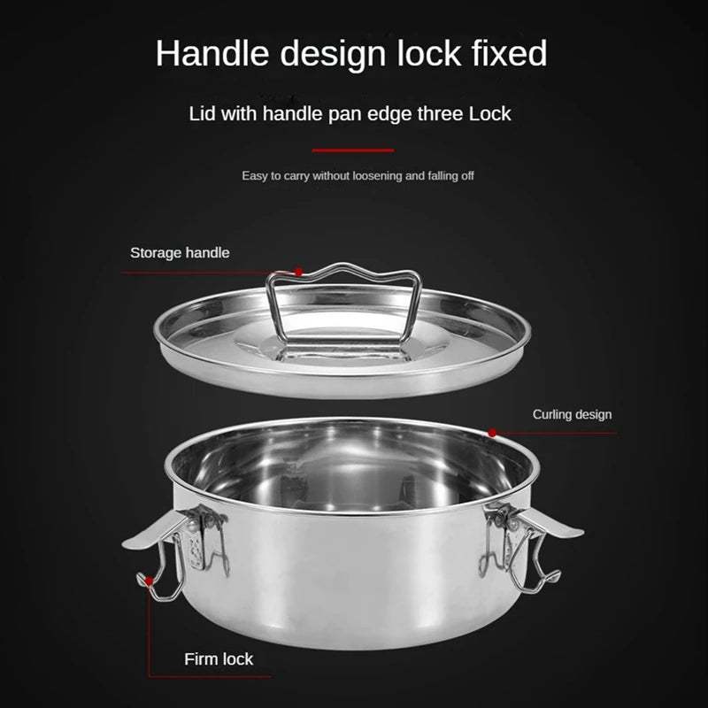 Flan Pan  Mold Stainless Steel Silver Oastry Molds Flan Mold With Lid - Flan Maker For 6 Quart Pot