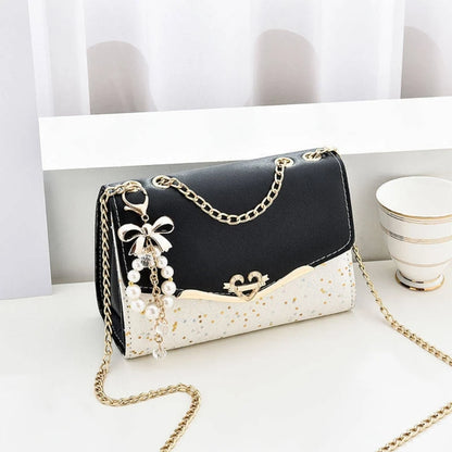 Flap Crossbody Handbag Purse with Convertible Chain Strap Phone Wallet Purse