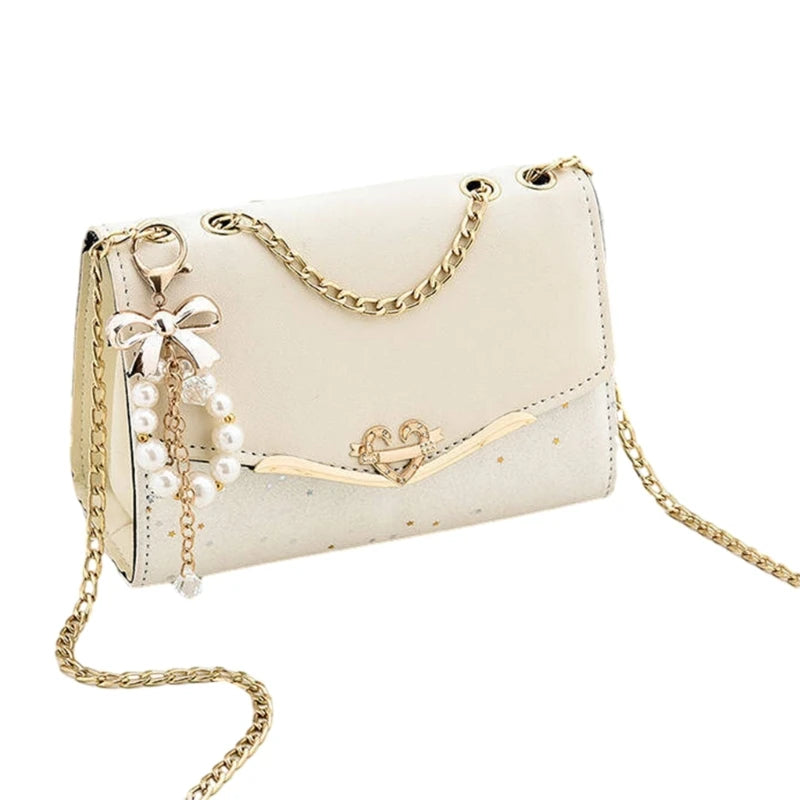 Flap Crossbody Handbag Purse with Convertible Chain Strap Phone Wallet Purse