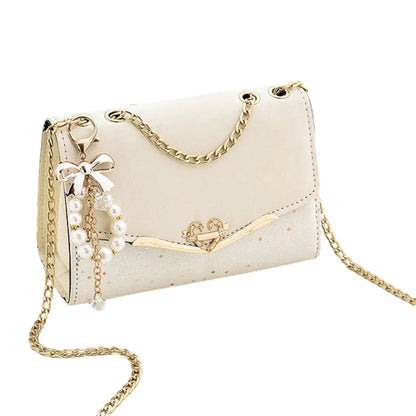 Flap Crossbody Handbag Purse with Convertible Chain Strap Phone Wallet Purse