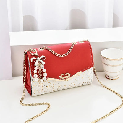 Flap Crossbody Handbag Purse with Convertible Chain Strap Phone Wallet Purse
