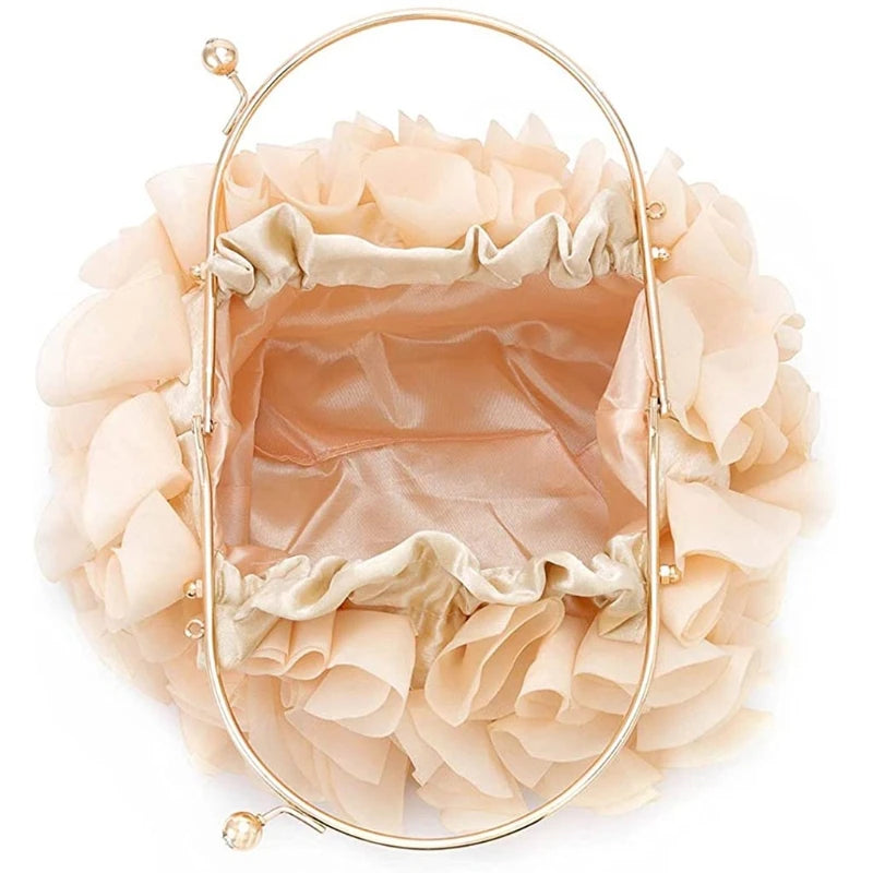 Floral Clutch Purses for Women Flower Evening Bag Party Prom Handbags Bridal Wedding Crossbody Shoulder Bags