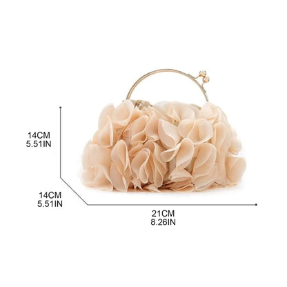 Floral Clutch Purses for Women Flower Evening Bag Party Prom Handbags Bridal Wedding Crossbody Shoulder Bags
