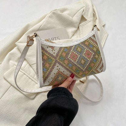 Floral Print Crossbody Bag Trendy Bohemian Shoulder Purse Elegant Inspired