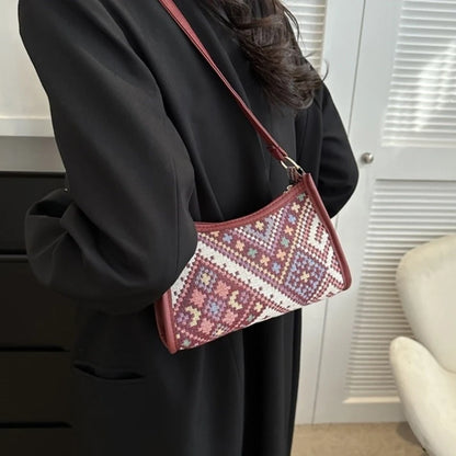 Floral Print Crossbody Bag Trendy Bohemian Shoulder Purse Elegant Inspired