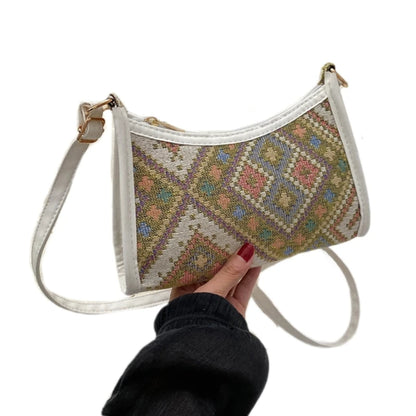 Floral Print Crossbody Bag Trendy Bohemian Shoulder Purse Elegant Inspired